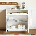thumbnail image 6 of Pusnapku 31" Buffet Sideboard Cabinet, Morden Entryway Table with Adjustable Shelf and 2 Doors, Wood Credenza, Accent Cabinet for Kitchen, Living Room, 6 of 9