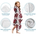 thumbnail image 7 of Red Football Helmets with Bows Pattern Hooded Bath Towel，60"x35" for Ages 3 To 12 Kids, Quick Dry Lightweight Soft Microfiber Hood Beach Towel Cover Up for Kids, 7 of 7