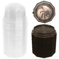 thumbnail image 4 of 100 Pcs Mini Cake Containers BPA Free Cupcake Boxes Plastic Cake Boxes Clear Airtightness Cupcake Containers Miniature Cake Carriers with Lip for Weeding Parities Birthdays, 4 of 6
