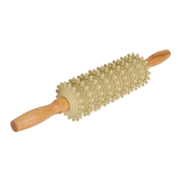 Rodillo De Masaje De Fascia, Rodillo De Terapia De Madera, Liberación De Celulitis, Dolor, Acupuntura De Madera De Haya Para Cervical Para Spa