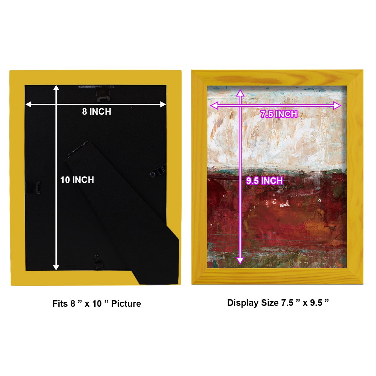 August Horizon II -Framed Print w/glass-Sunflower Yellow