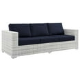 thumbnail image 2 of Modway Convene Outdoor Patio Sofa in Light Gray Navy, 2 of 8