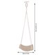 thumbnail image 1 of Colgador de plantas de cuero PU, Base cuadrada, cuerda de algodón, maceta, soporte colgante suculento, decoración de jardín, amarillo, 20cm, 1 of 8