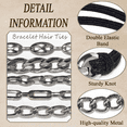 thumbnail image 2 of Loqpol 5PCS Decorative Hair Ties | Fancy Elastic Scrunchies with Metal Beads,  Pretty No-Damage Ponytail Holders, Cute Gold Bracelet Hair Accessories for Women  and Girls (Black-Sliver), 2 of 5