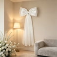 thumbnail image 5 of Large Pearl Silk Satin with Bow Decor, Tulle Giant Christmas Bow Decorations For Party, Wall Hanging Bow Backdrop Photo Prop for Wedding Background Birthday Room, 5 of 6