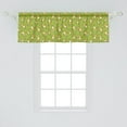 thumbnail image 2 of Ambesonne Anime Window Valance, Kids Toy Rabbits Pattern on a Green Background with Doodle Carrots, Curtain Valance for Kitchen Bedroom Decor with Rod Pocket, 54" X 18", Apple Green Yellow, 2 of 3
