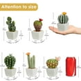 thumbnail image 6 of 6 Pcs Mini Artificial Cactus Plants in in Ceramic Pots Faux Succulents Potted Home Decor Indoor Office Desk Tabletop Shelf, 6 of 8