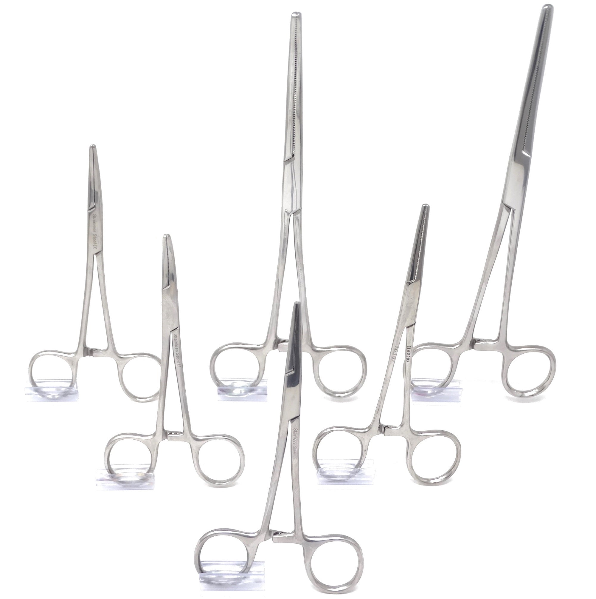 Ultimate Pliers 6 Pc Set Stainless Steel Locking Ratchet Ideal for Hobby, Electronics, Fishing and Taxidermy with Serrated Ends