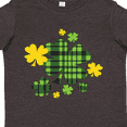 thumbnail image 4 of Inktastic St. Patrick's Day Plaid Green and Yellow Shamrocks Boys or Girls Toddler T-Shirt, 4 of 5