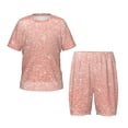 thumbnail image 1 of Balery Rose Gold Glitter Conjunto de Pijama Infantil de Manga Corta con Estampado – Ropa de Dormir de Algodón Suave-4X-Large, 1 of 6