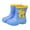 Light Blue, variant on Siilsaa Rain Boots for Boys Rain Boots for Toddler Waterproof Rubber with Easy-On Handles Dark Blue,13