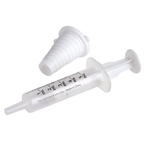 Ezy Dose Kids Calibrated Oral Medicine Syringe │1 TSP (5 mL) with Bottle Adapter│Liquid Medicine Dispenser for Baby and Kids