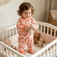 thumbnail image 5 of Karoyedx Toddler Girl Clothes Spring Toddler Baby Girl Outfit Clothes Fall Winter Full Floral Print Long Sleeve Sweatshirt Pullover Top and Pants Set Orange Size,6-12 Months, 5 of 5