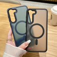 thumbnail image 2 of New Luxury Matte Antiskid Phone Case For Samsung Galaxy S24 Ultra S23 S22 Plus S20 S21 FE Magsafe Magnetic Wireless Charge Cover, 2 of 5