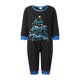 thumbnail image 2 of Pijamas navideños familiares a juego, camiseta de manga larga con estampado de letras y pantalones a cuadros. Ropa de dormir para estar en casa., 2 of 10