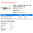 thumbnail image 2 of Muffler - Compatible with 2003 - 2008 Dodge Ram 3500 5.7L V8 2004 2005 2006 2007, 2 of 2