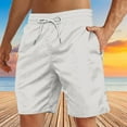 thumbnail image 3 of XuJwPNcy Men's Stretch Shorts Casual Classic Fit Drawstring Summer Beach Vacation Shorts with Pockets Shorts for Men, 3 of 4