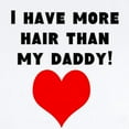 thumbnail image 2 of CafePress - I Have More Hair Than My Daddy! Body Suit - Baby Light Bodysuit, Size Newborn - 24 Months, 2 of 4