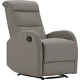thumbnail image 1 of Fauteuil Inclinable en Cuir Véritable Bryson à la Maison Gris, 1 of 1