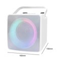 husxh RGB Light Portable Karaoke Speaker Dual Wireless Microphone