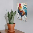thumbnail image 7 of JEUXUS Rooster Wooden Floor Iron Art Wall Hanging 8*12in 8x12in, 7 of 7