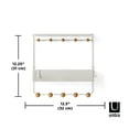 thumbnail image 4 of Umbra Estique Over-The-Door Multi-Use Organizer, W/Shelf, White, 4 of 15