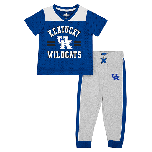 Toddler Colosseum Royal/Heather Gray Kentucky Wildcats Ka-Boot-It Jersey & Pants Set