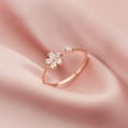 thumbnail image 3 of Five Petals Flower Ring For Women S925 Silver Jewelry Floral Elegant Delicate Anniversary Gift For Her Jewelry, 3 of 5