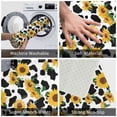 thumbnail image 3 of Picia Cute Cow Print Sunflower A Pattern Flannel Doormat – 16x24 Inch Non-Slip Indoor Mat, Absorbent & Quick-Dry Rug for Entryway, Bathroom, Kitchen, and Bedroom, Machine Washable, 3 of 7