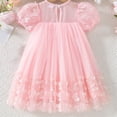 thumbnail image 6 of WMQPNNS Flower Girl Dress Sleeveless/Short Sleeve A Line Cute Summer Dress Toddler Girls Dresses for Birthday Wedding Party, Size 3-4 Years, 6-Pink, 6 of 9