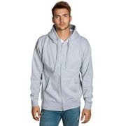Mens Full Zip up hoodie Fleece Zipper Heavyweight Hooded Jacket Sweatshirt