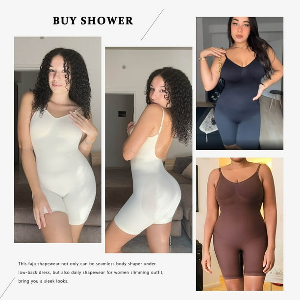 faja for backless dress MANIFIQUE Low Back Mid Thigh Bodysuit Shapewear Women Tummy Control Butt Lifter Body Shaper Skirt Detail Color:Rose Pink Milani | RED Backless cinches waist