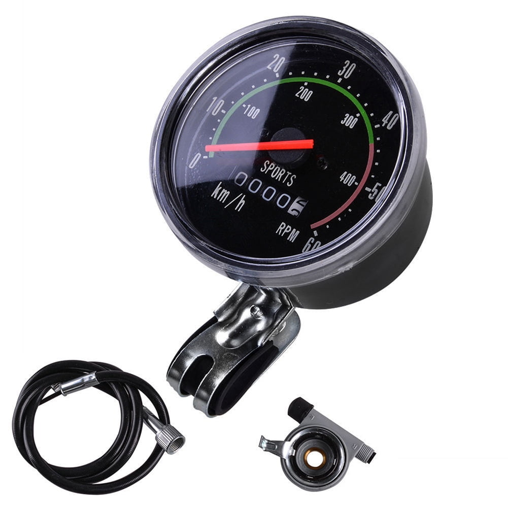 Bicycle Bike Speedometer Analog Mechanical Odometer Kit Waterproof Universal New 