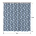thumbnail image 5 of Blue Geometric Striped Pattern Shower Curtain 72"x72" ,Bathroom Decorative Shower Curtains Set with 12 Hooks,Modern Waterproof Washable Shower Curtain, 5 of 6