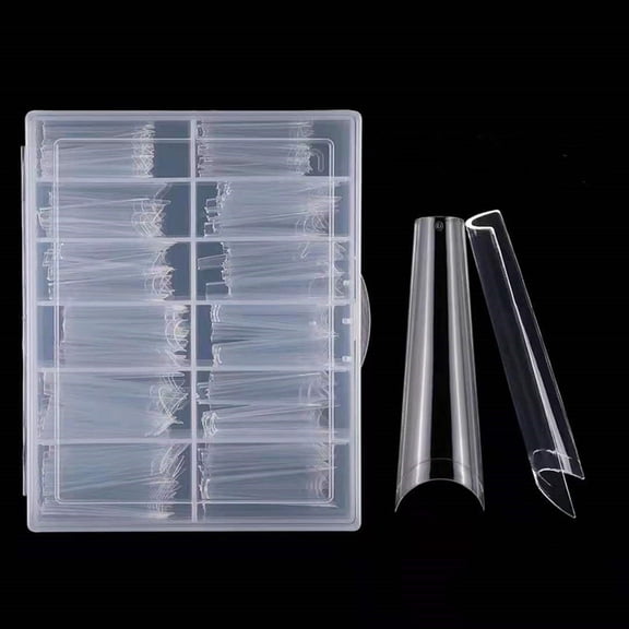 YIMART Extra Long Nail Tips, Ballerina Clear Acrylic Fake Nail Tips, Press On Nail False Nails with Box for Nail Salons and DIY Nail Art, 120PCS, 12 Sizes