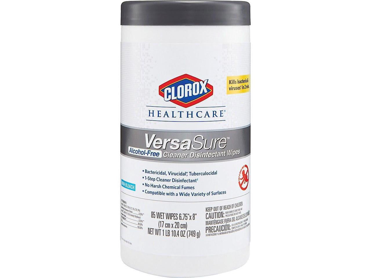 Clorox Healthcare VersaSure Disinfectant Wipes, Canister Of 85 Wipes