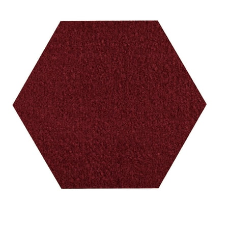 Porch Area Broadway collection kids Favorite area rugs with Rubber Marine Backing for Patio, Porch, Deck, Boat, Basement or Garage with Premium Bound Polyester Edges Burgundy 15'x15' Hexagon ()