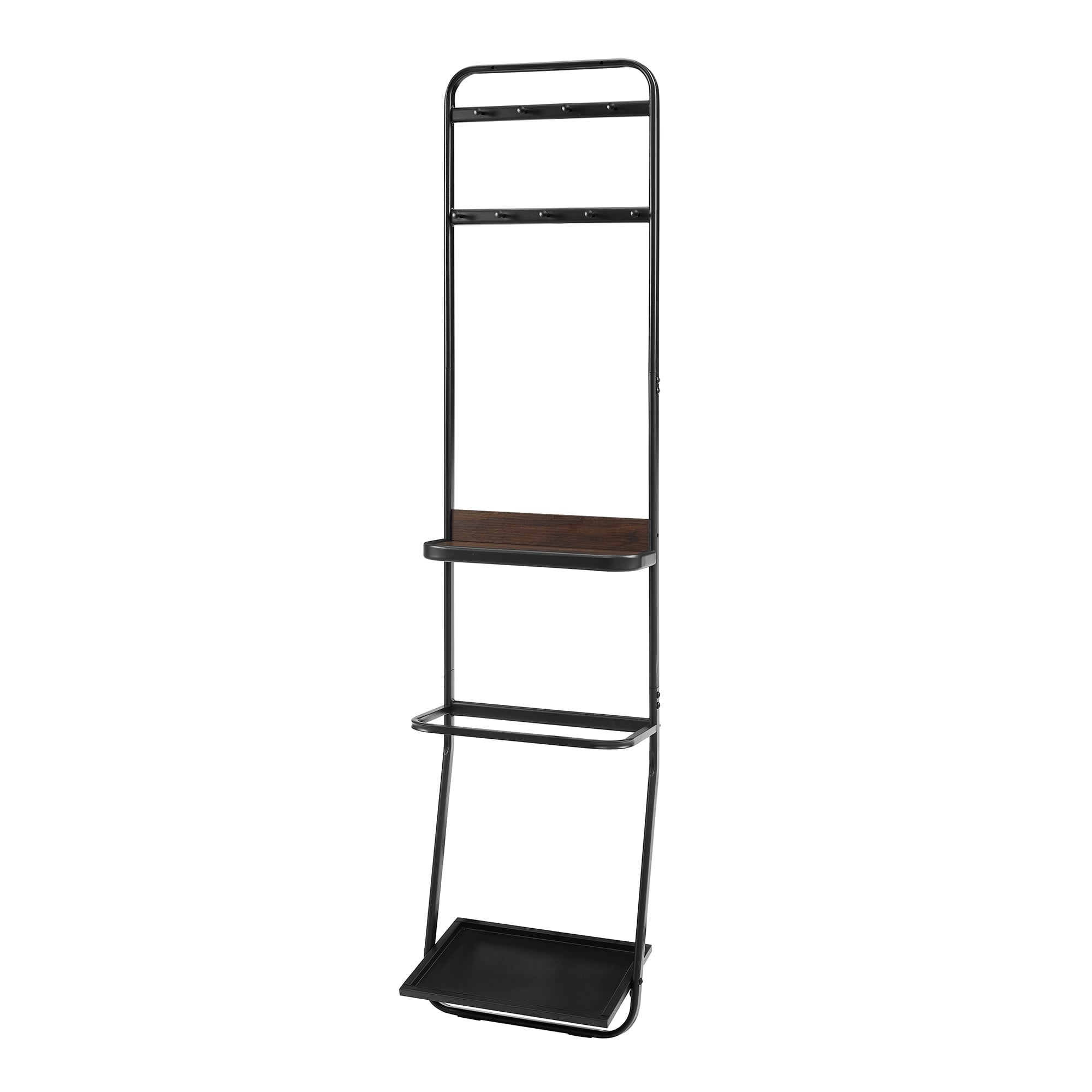 Manor Park Modern Umbrella Stand Hall Tree, Dark Walnut