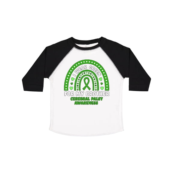 Inktastic I Wear Green for My Brother Cerebral Palsy Awareness Rainbow Boys or Girls Toddler T-Shirt