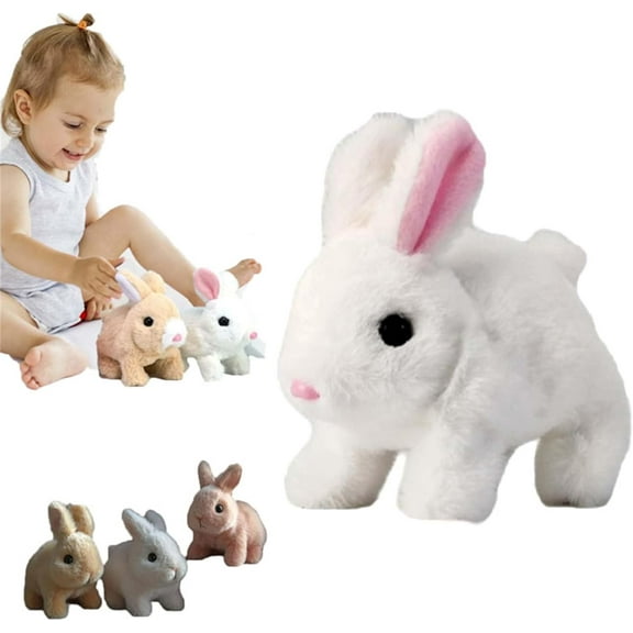Bunby - My Realistic Bunny Toy, Realistic Bunny Toy, Bunbi Realistic Bunny, Realistic Bunny That Moves, Bunny Realistic Bunny Toy, Handmade Interactive Bunny (White)