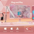thumbnail image 6 of WarmHavenGaming USB Microphone with Noise Cancellation, Streaming mic for PC Computer MAC PS4 PS5, All-in-One Kit with Mute, Monitor for Recording, Podcast, Twitch, YouTube, Discord, DGM20S Pink, 6 of 16