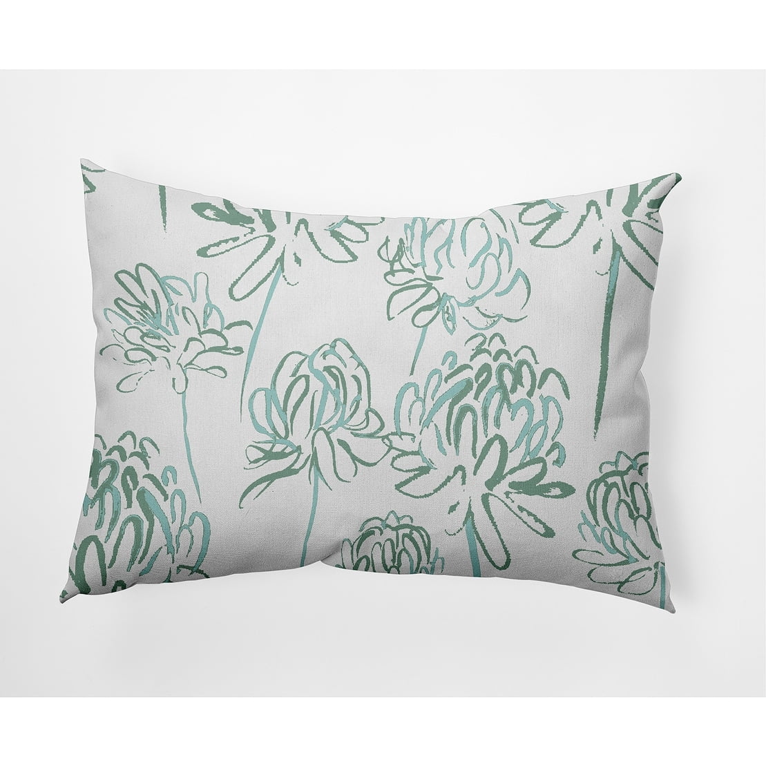 Simply Daisy Blossom Bouquet Outdoor Pillow, Purple/White, 20 in x 20 in