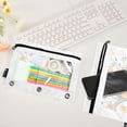 thumbnail image 4 of Flowers in Kettle 2 Pack Pencil Pouch for 3 Ring Binder Smooth Zipper Folders with Pockets Clear Window Pencil Case, 4 of 6