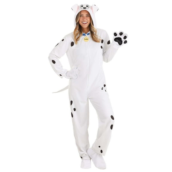 Disney's 101 Dalmatians Adults Perdita Costume Womens, Dalmatian Dressup Jumpsuit, Cute Puppy Halloween One-piece