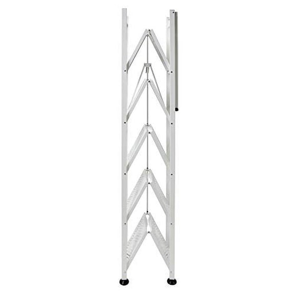 Origami 6-Tier Folding Bookshelf (White)
