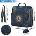 thumbnail image 3 of Water-Resistant 3-Ring Binder Organizer with Multiple Pockets Zipper Binder Bag for Office Mysterious Celestial Pattern, 3 of 8