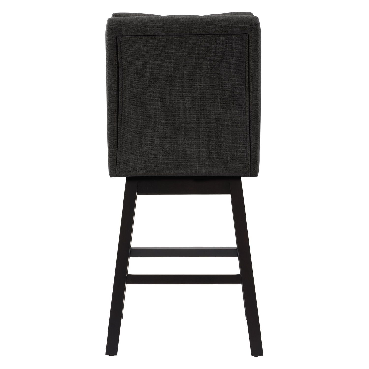 CorLiving Leilani Modern Tufted Indoor Counter Height Bar Stools with Back and Wood Legs - Set of 2