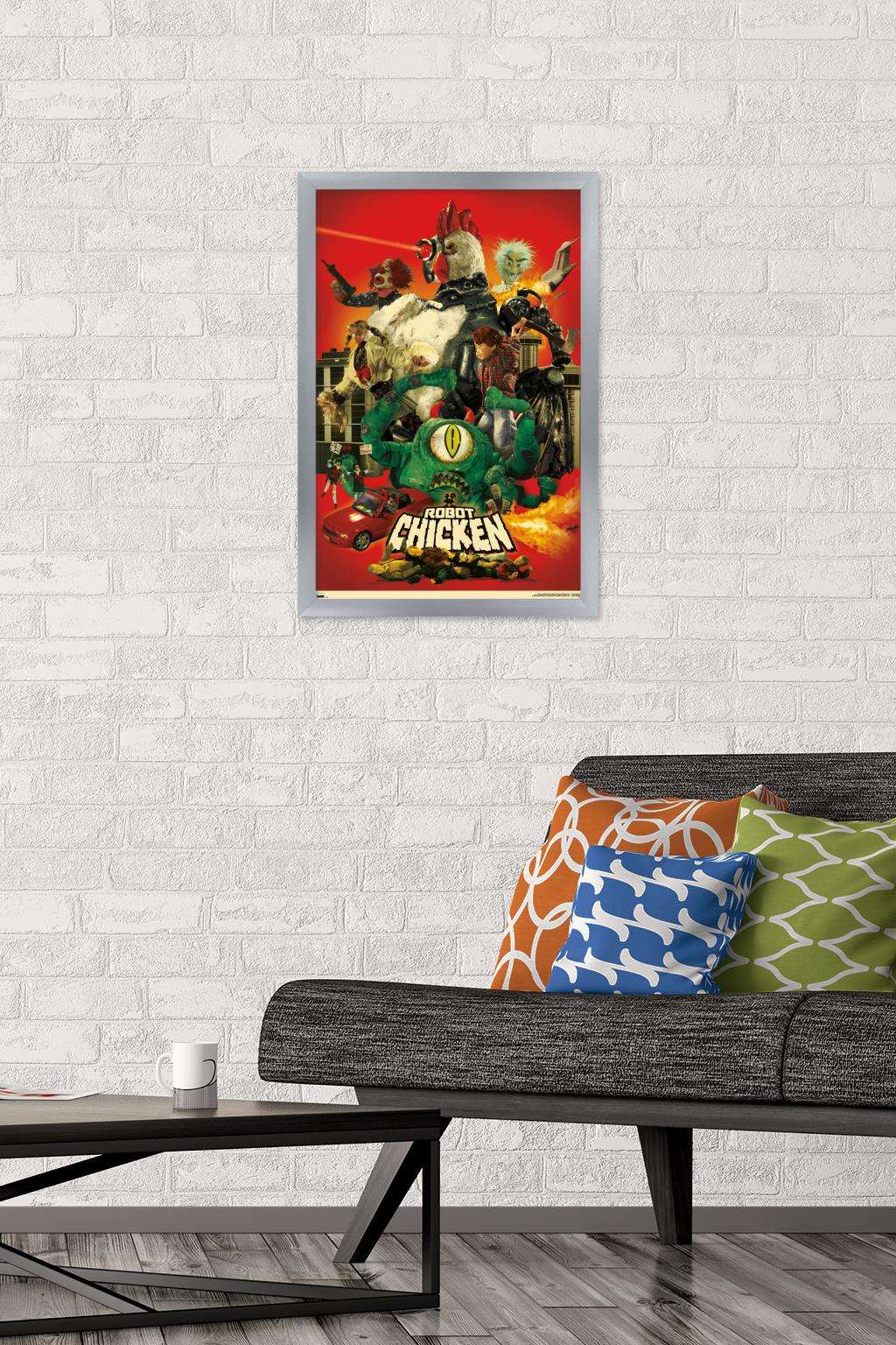 Robot Chicken - One Sheet Wall Poster, 14.725" x 22.375", Framed