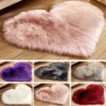 thumbnail image 5 of Mialoley Heart Shaped Shaggy Faux Fur Fluffy Rug Hairy Carpet, 5 of 5