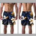 thumbnail image 3 of luoweisi Men's Beach Shorts Quick Dry Swim Trunks with Mesh Lining Flower S, 3 of 5